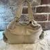 Michael Kors Beige Pebbled Leather Shoulder Bag with Gold-Tone Hardware