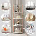NEW 5 Tier Wood Corner Shelf Organizer