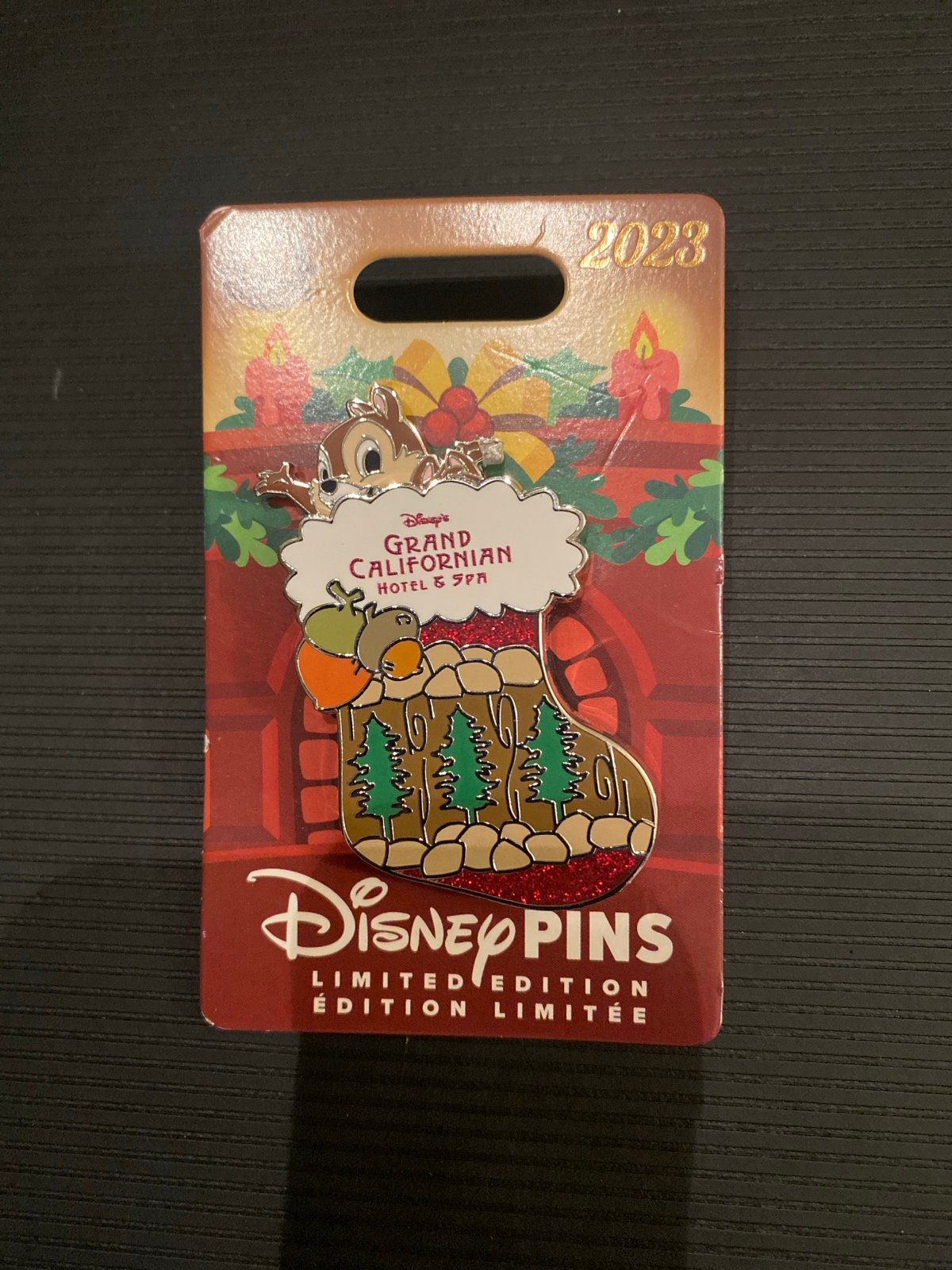 Disney 2023 Chip and Dale grand Californian Stocking pin