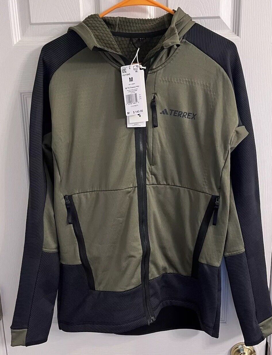 Adidas Terrex Tech Fleece Hoodie - Men’s Size Medium - HU1848 - MSRP 140