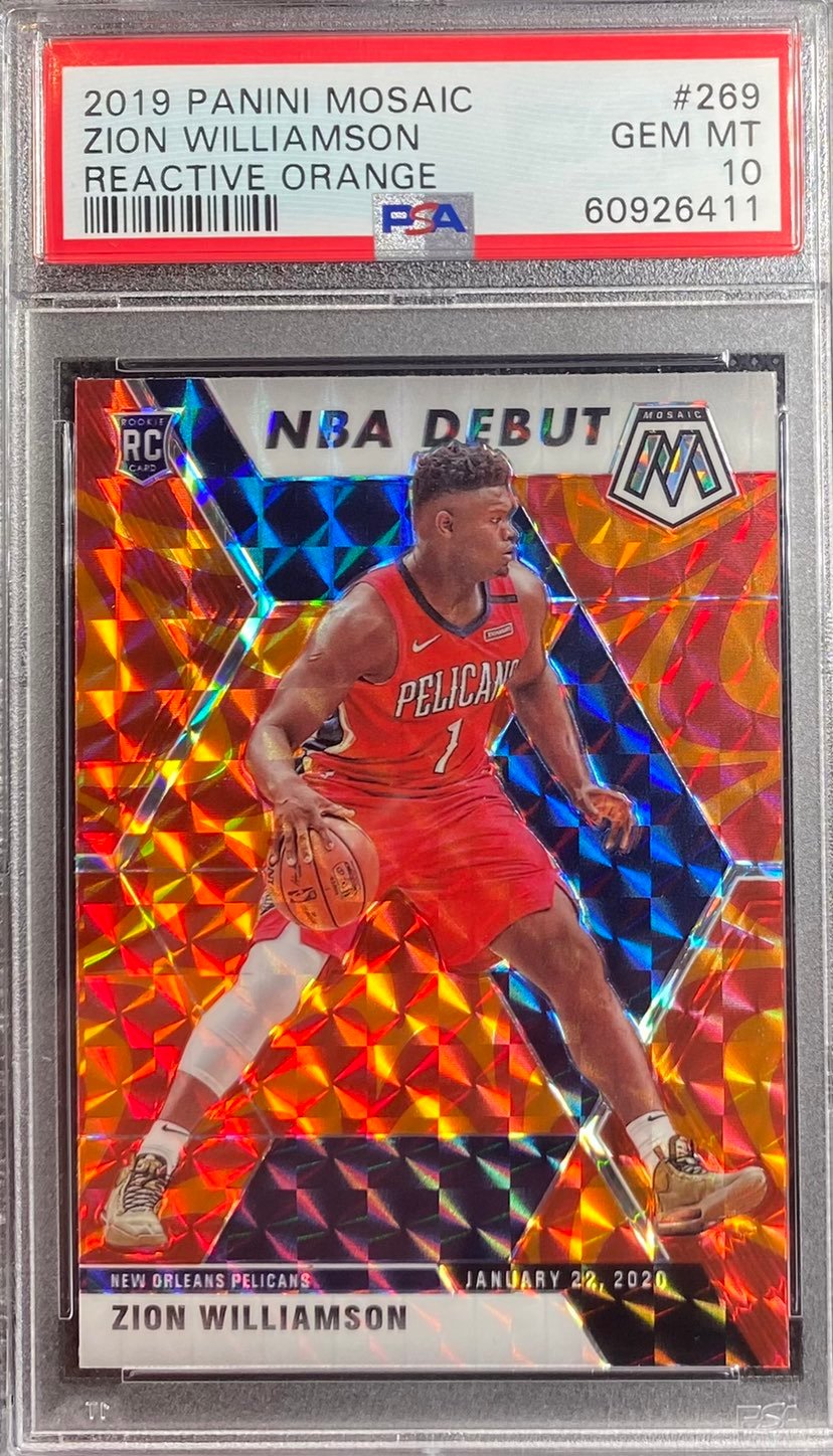 ZION WILLIAMSON 2019 20 PANINI PSA 10 Other Sports Trading Cards