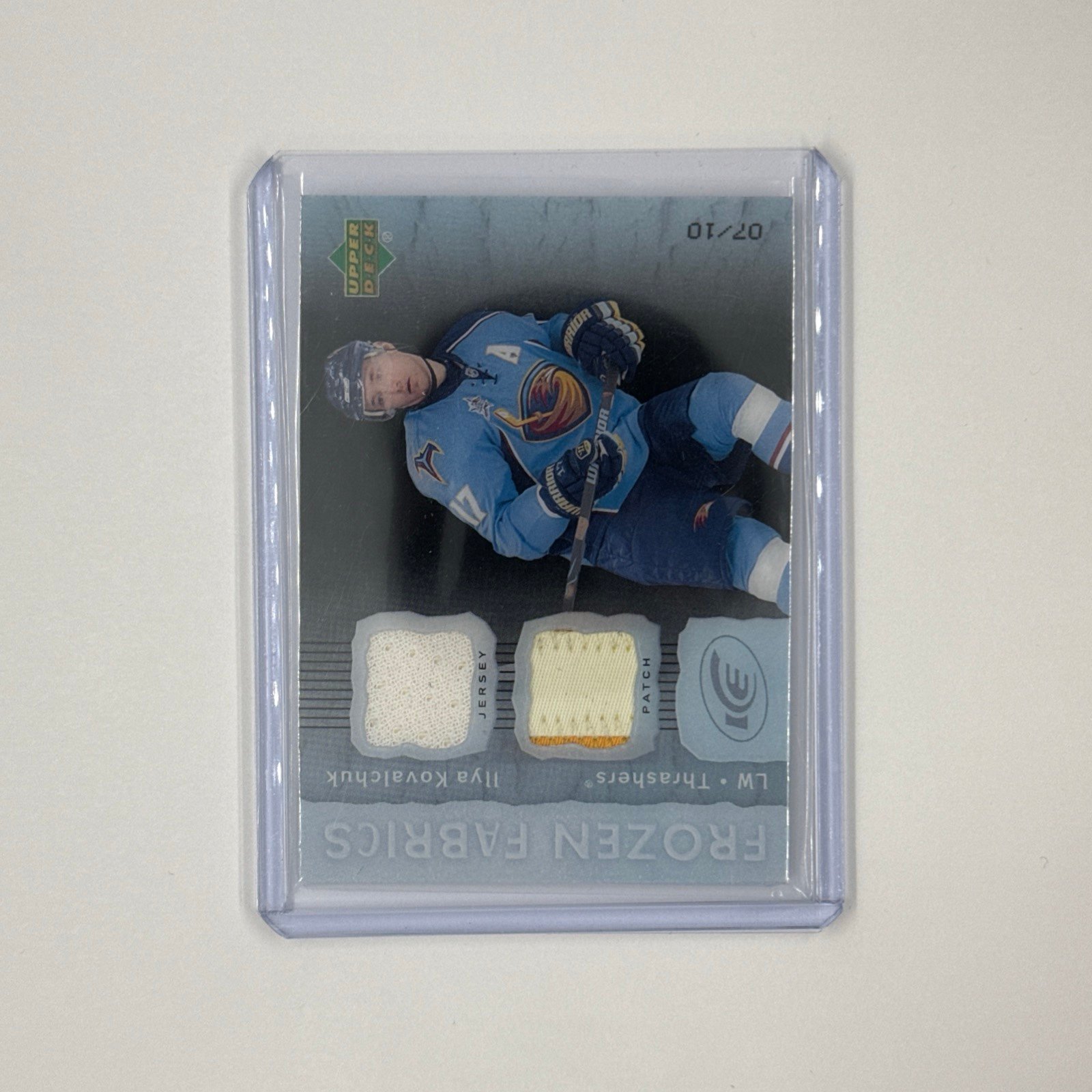 2007-08 UD Ice Frozen Fabrics Dual Patch #FF-IK Ilya Kovalchuk Thrashers /10