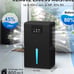 Dehumidifiers for Home, 62 OZ Dehumidifier for Room with Auto Shut Off, Sleep