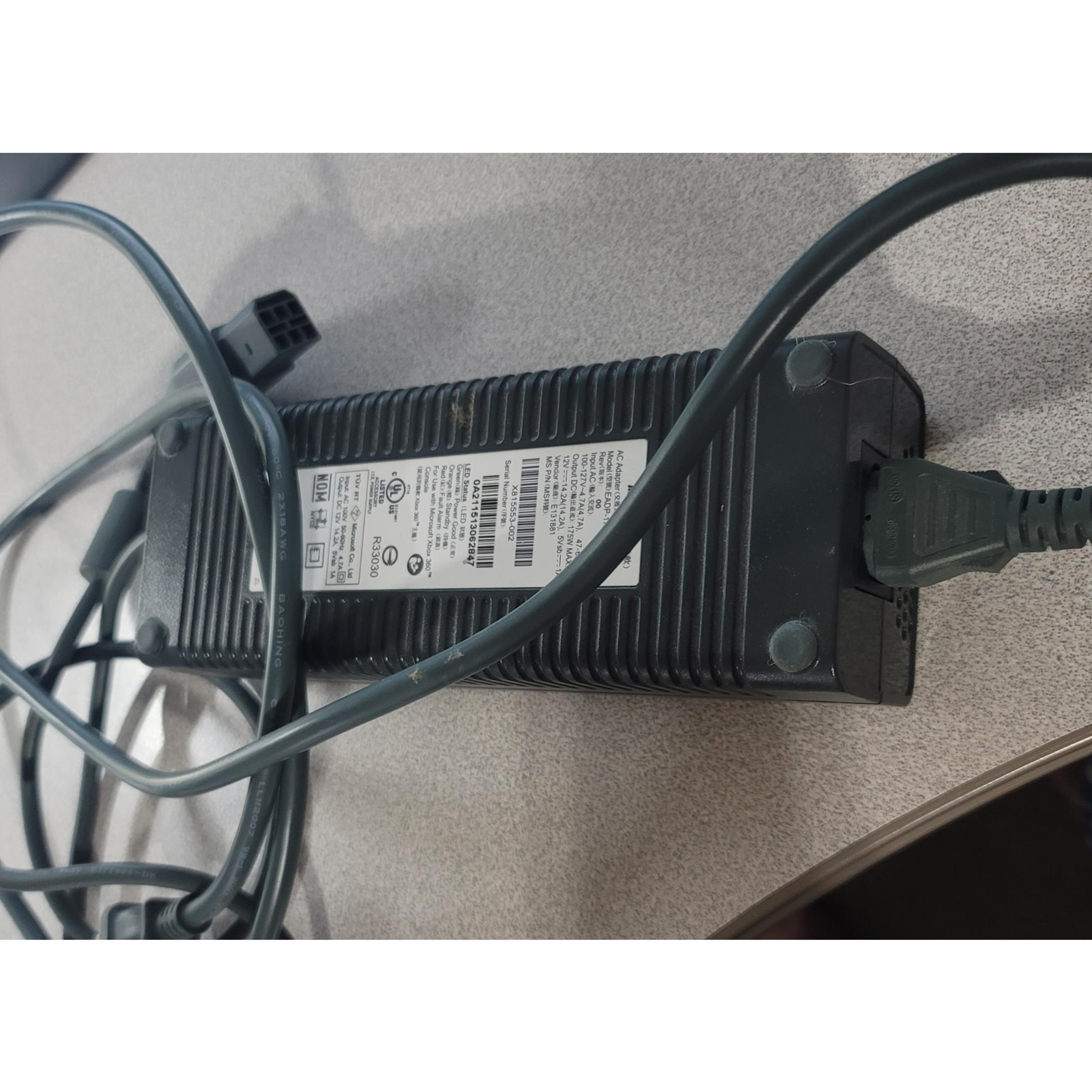 Genuine Microsoft Original XBOX AC Adapter Model EADP-175ABA 12Volt Both Cables