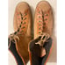 Pawelk's Mens Size 41 Combat Boots Lace Up Beige/Camel Made in Italy Outdoors
