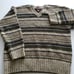 VINTAGE Abercrombie Fitch Mens XL 100% Shetland Wool Striped V Neck