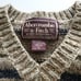 VINTAGE Abercrombie Fitch Mens XL 100% Shetland Wool Striped V Neck