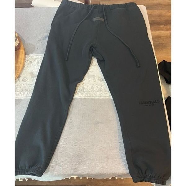 Fear of God Essentials Core Relaxed Fit Stretch Black Sweatpants Size XXL