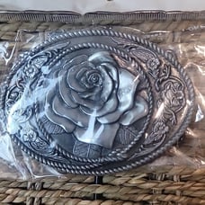 Western rose belt buckle new in package