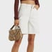 FRAME Le Italian Womens Shorts 28 Cream Long Bermuda Jorts Denim Summer