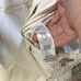 FRAME Le Italian Womens Shorts 28 Cream Long Bermuda Jorts Denim Summer