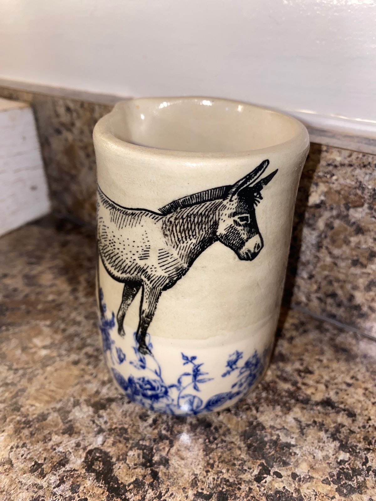 Handmade Ceramic Farm Collection Creamer Donkey & Duck by Gitti (Cinderceramics)
