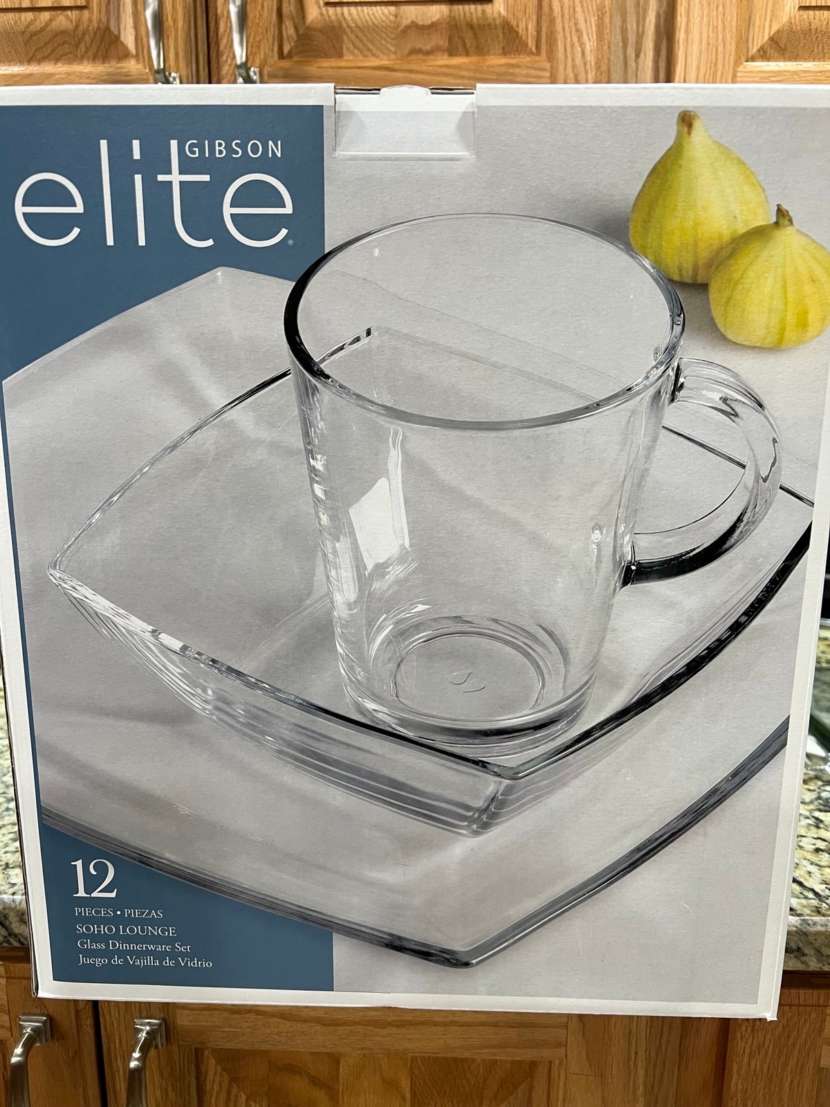 Gibson Elite clear glass dinnerware set