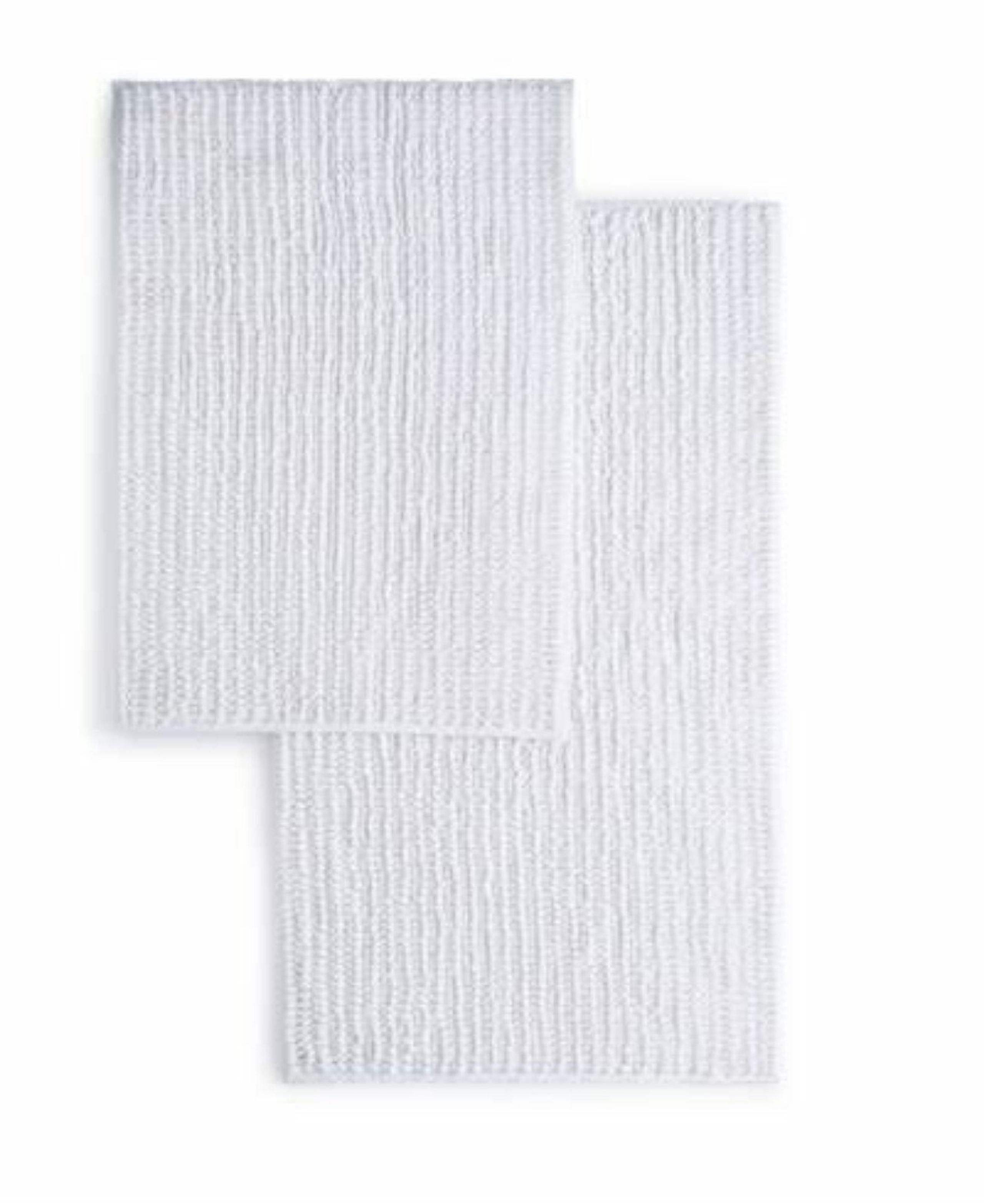 Martha Stewart Collection Noodle 2-Pc. Bath Rug Sets, Created for Macy's - White