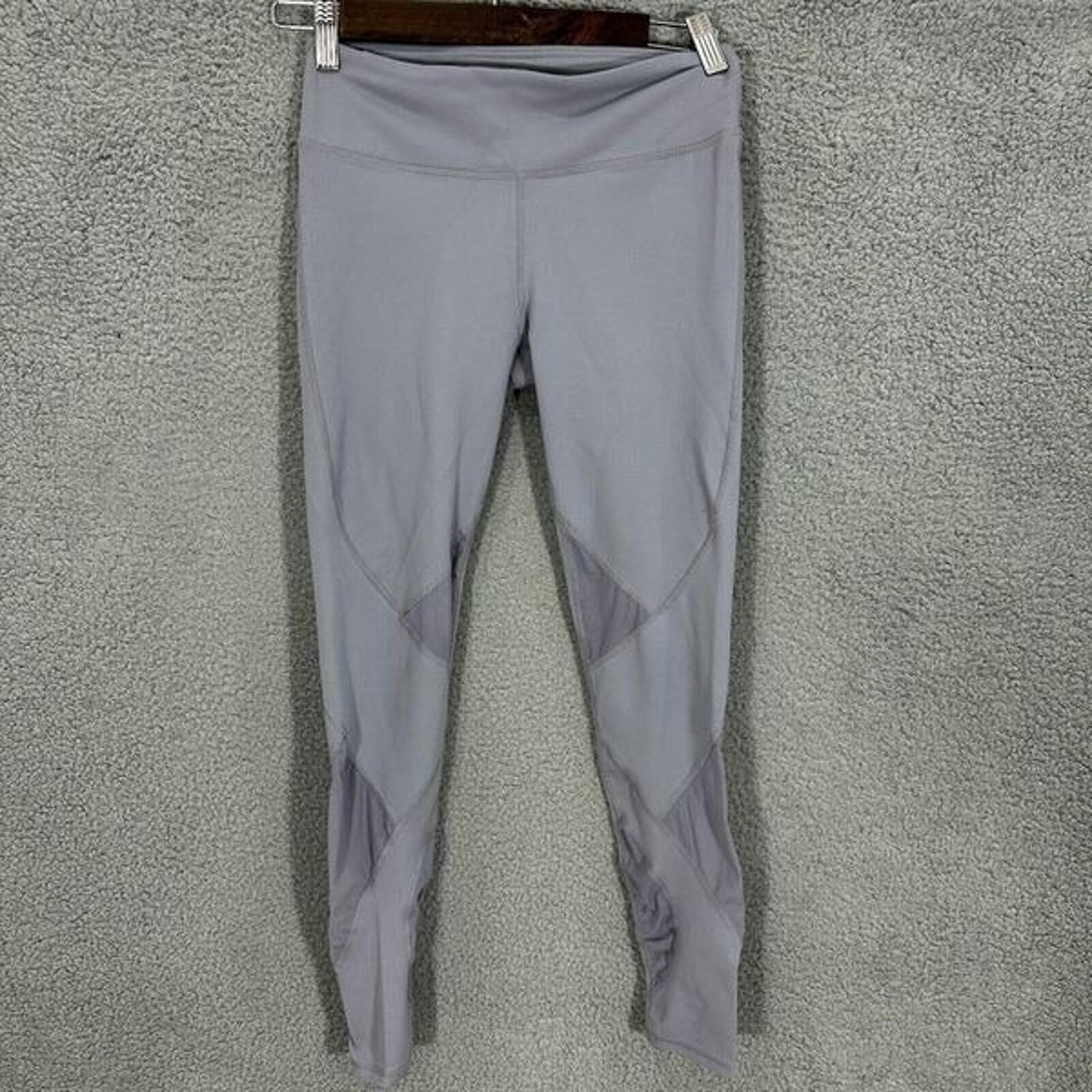 Fabletics leggings womens small blue sheer panel accent cropped athletic gym