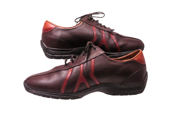 Allen Edmonds Mens Traveler Brown US 11 Leather Bicycle-Toe Oxford Sneaker