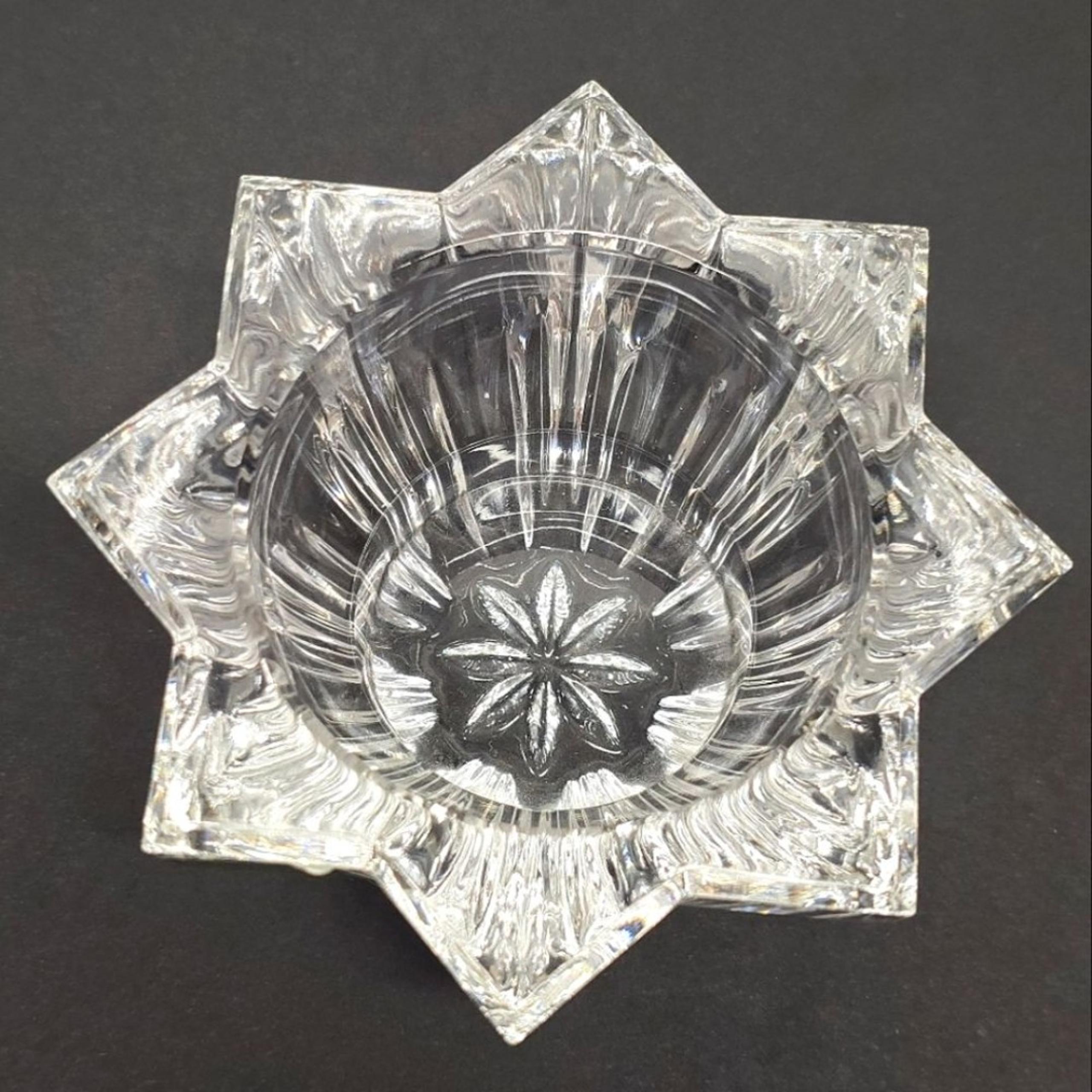 Waterford Marquis 8 Pointed Star Crystal Candle Holder Chech Republic VTG NEW