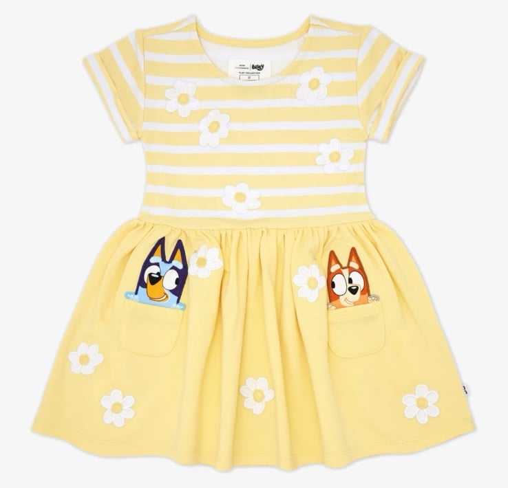 Little Sleepies Bluey Garden Games Patch Pocket Dress