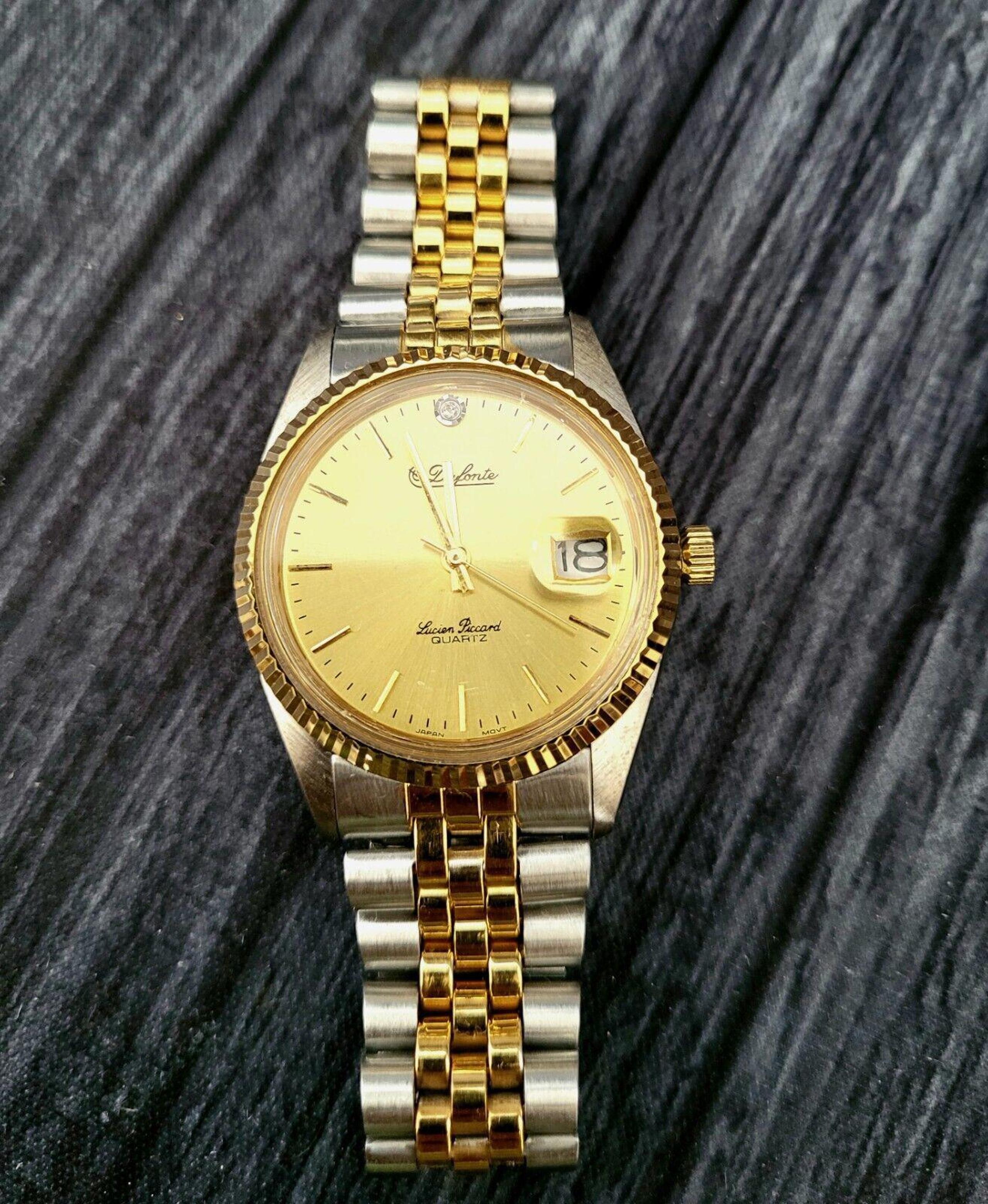 Rare Dufonte Lucien Piccard Datejust President Mens Watch