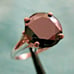 3.54ct 100% NATURAL BLACK DIAMOND RING *CERTIFICATE*F REE DIAMOND TESTER Size 6