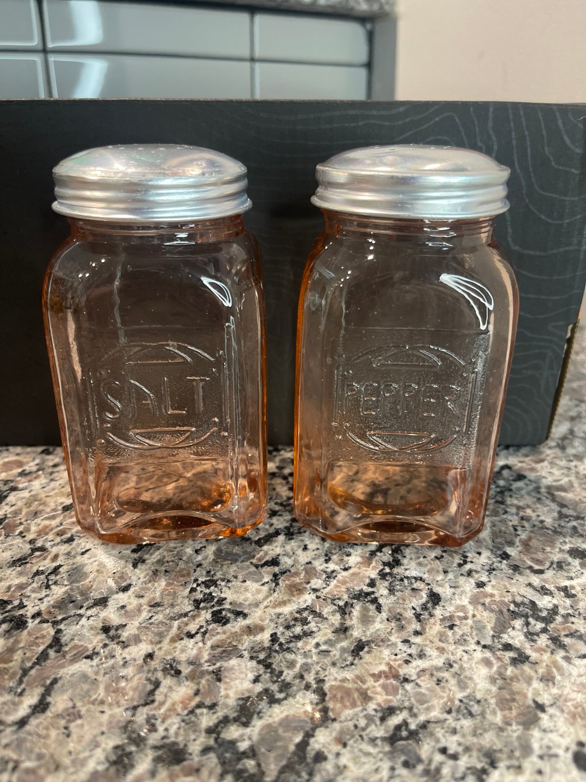 Vintage Hazel Atlas Pink Depression Glass Salt & Pepper Shakers