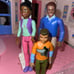 Family of 3 african american loving family teen boy set