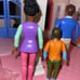 Family of 3 african american loving family teen boy set