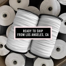 200 YARD ROLL of 1/4 Flat White Elastic