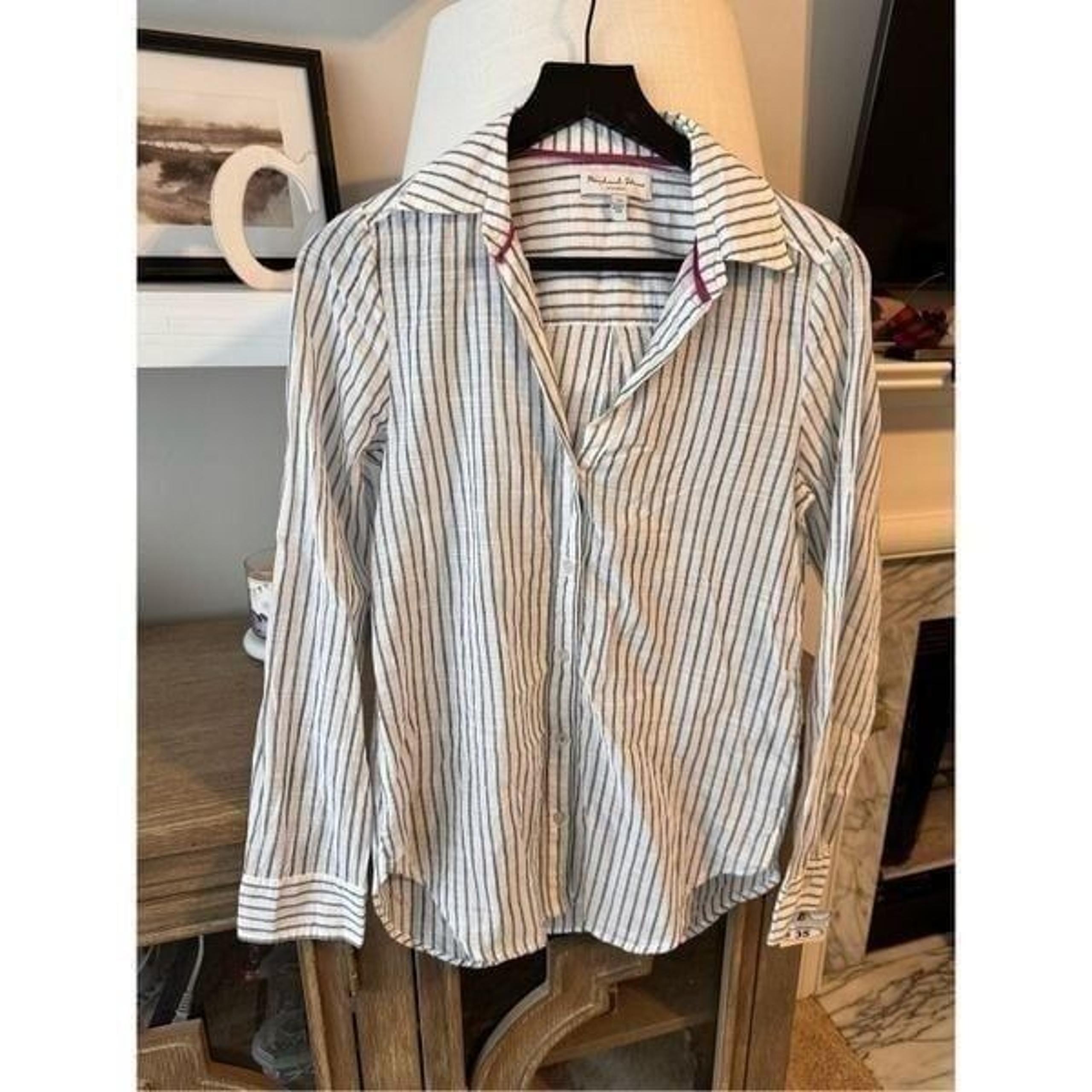 Michael Stars NWT Cotton Striped Button Down Blouse Women’s Size XSmall