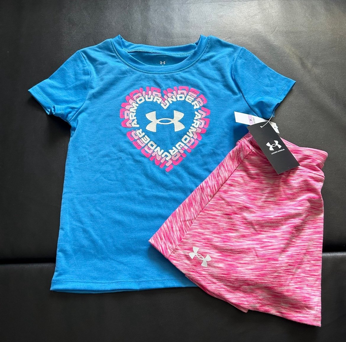 NWT Under Armour glitter athletic skort set girls size 5