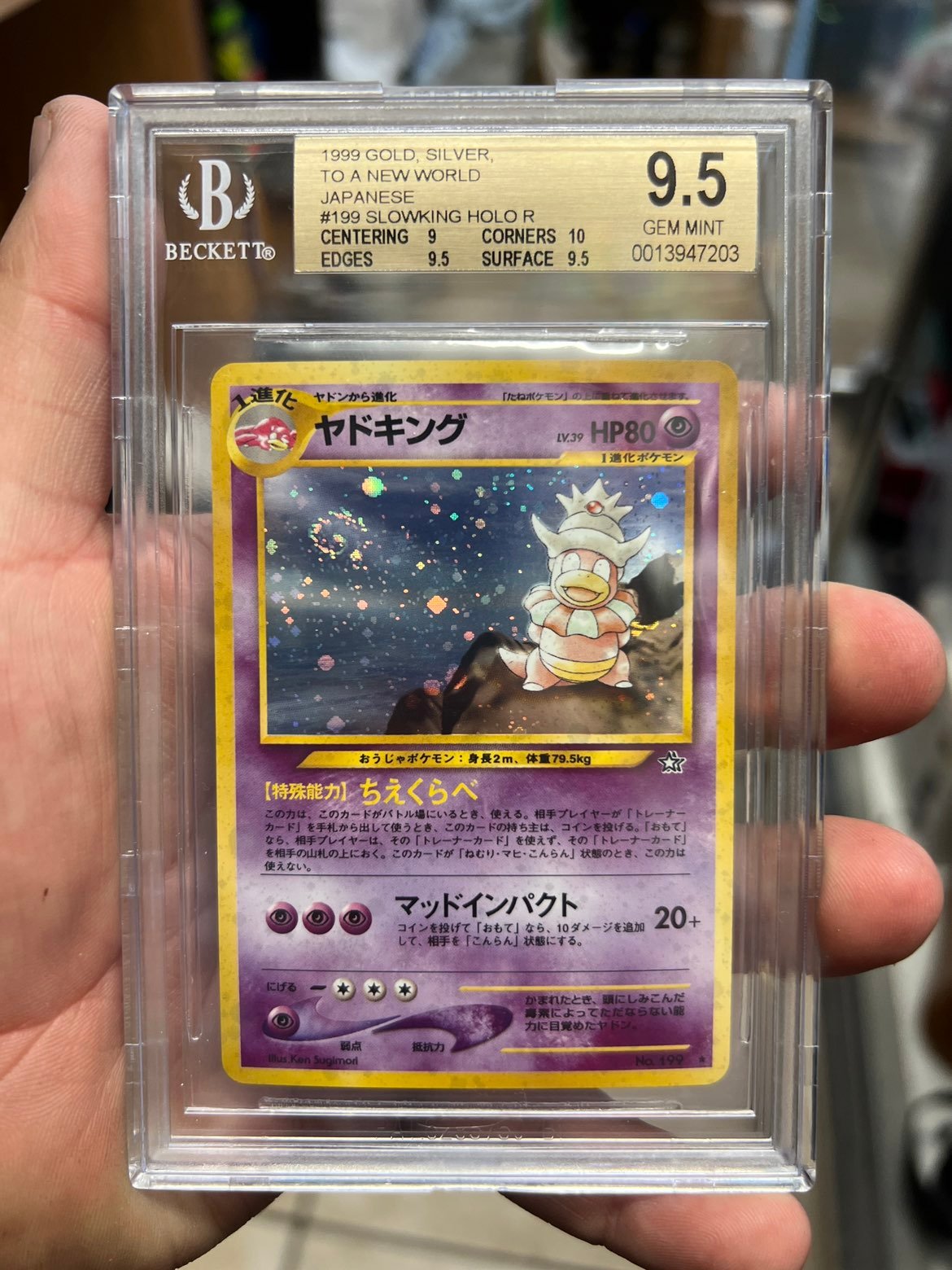 Vintage Pokémon Japanese Neo Slowking #199 Holo BGS Mint 9.5 Gem Mint Rare