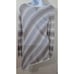 White House Black Market Gray Tan Metallic Asymmetrical Hem Top Small Boat Neck