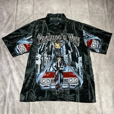Vintage Y2K graphic cholo button up