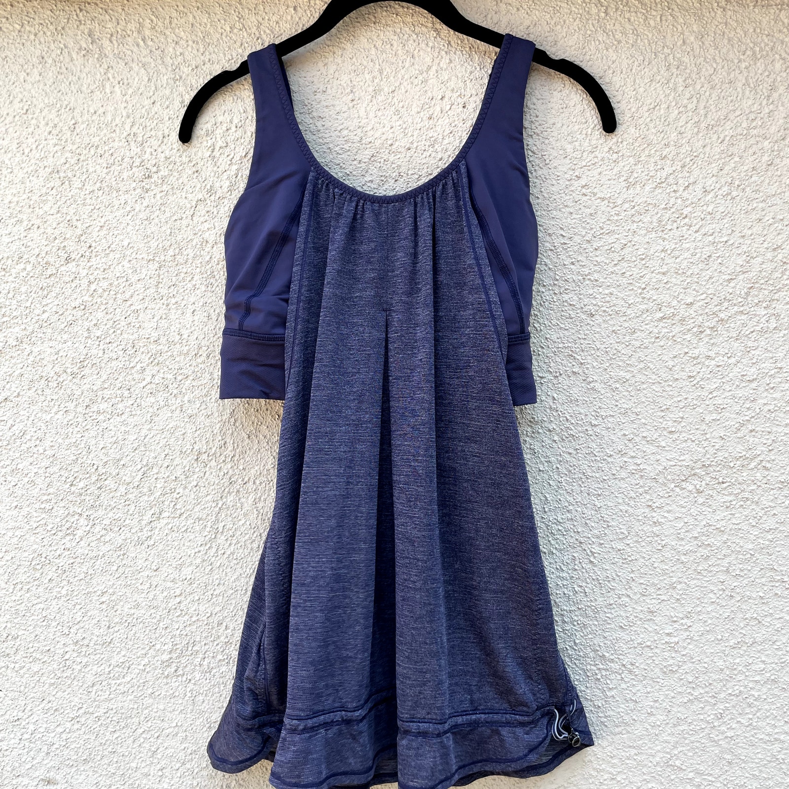 Lululemon Run Times Tank Heathered Cadet Blue 8 Bra