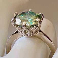 ❤️ UNIQUE‼️ 7Cts. BLUEISH ⭐️ Certified ⭐️ DIAMOND ring PRICE FIRM ❤️