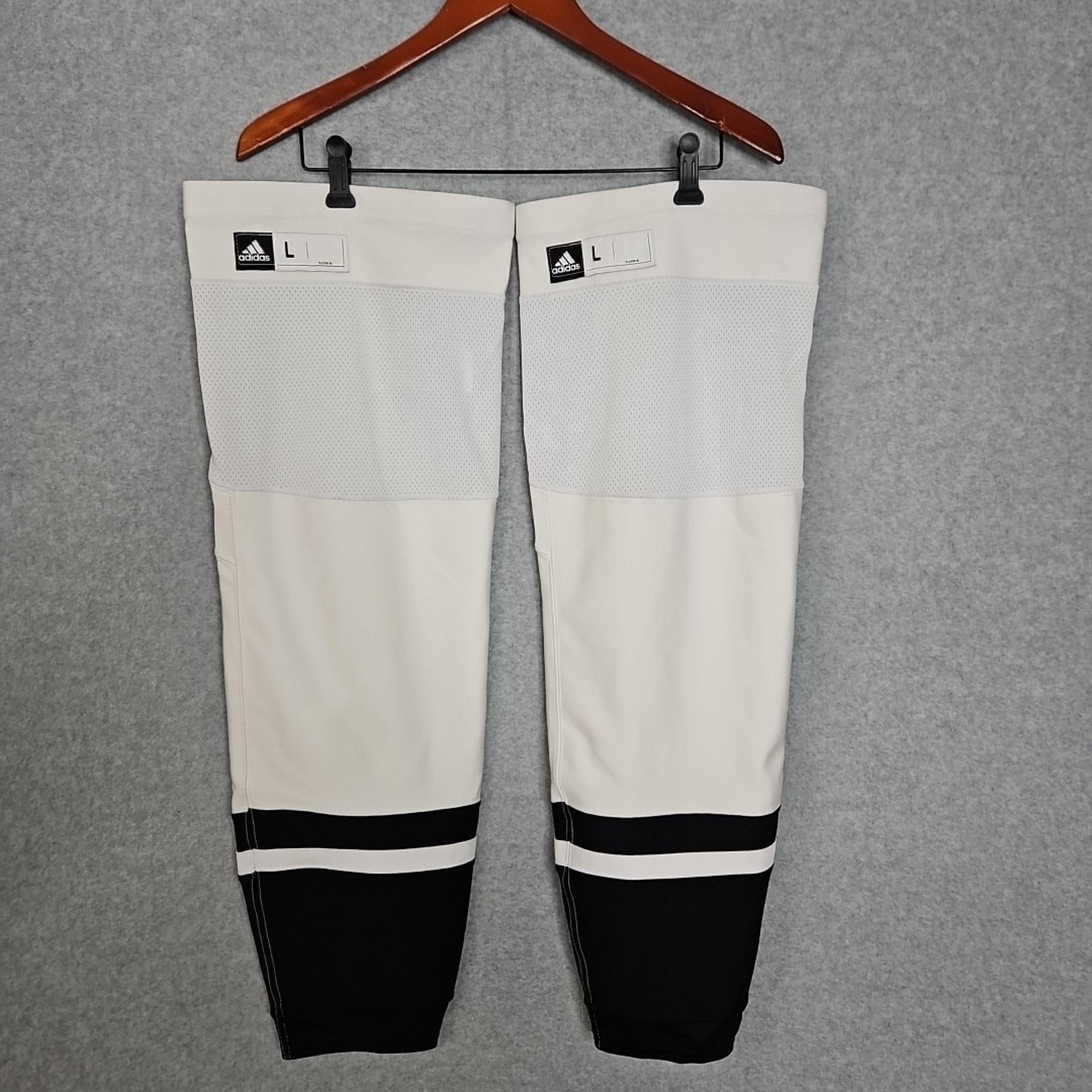 Adidas Pro Stock NHL Hockey Socks LA Kings White Black Size Large New