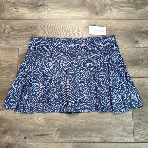 Athlete 17 Ace Printed High Rise Pocket Tennis Skirt Fiji Medieval Violet Sz 3X