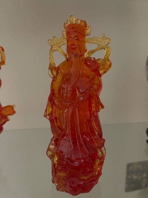 Antique Chinese Amber Carved Figurine