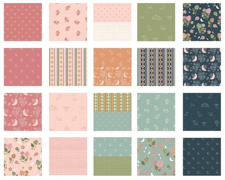 Beneath The Western Sky - Fat Quarter 24pc/bundle - By Gracey Larson For Riley