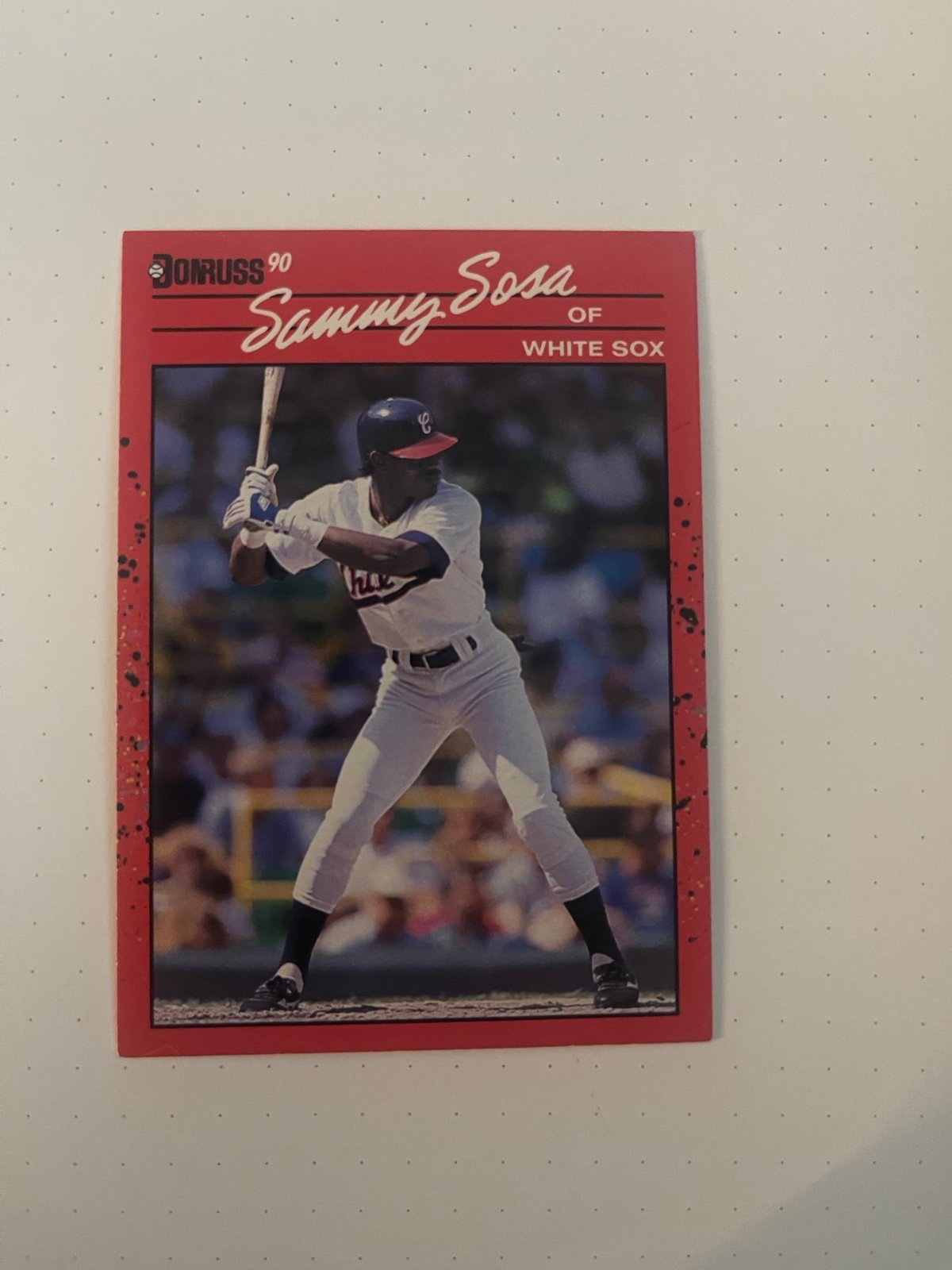 Sammy Sosa 1990 Donruss Baseball Card.. VERY RARE Misprint birthday