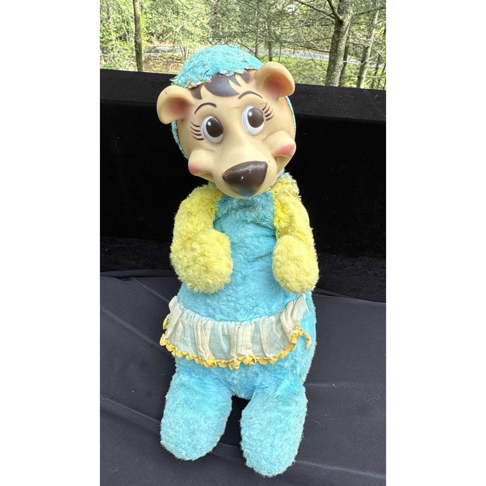 Knickerbocker 1959 Plush Cindy Bear Doll Yogi Girlfriend Rubber Face Rushton