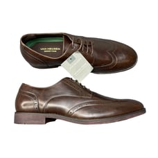 Van Heusen Comfort Wingtip Oxford Cognac Shoes Size 9 M