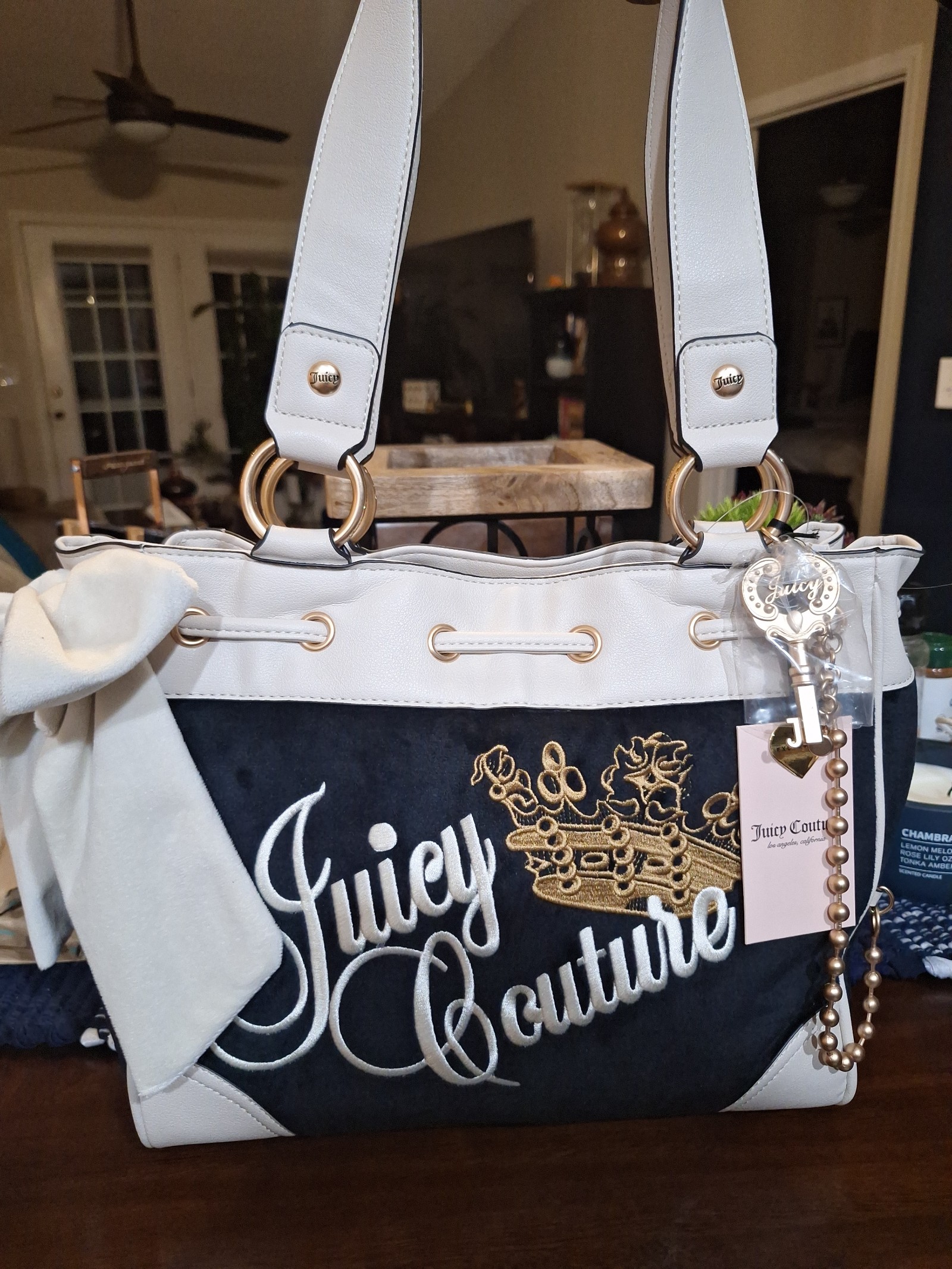 Juicy Couture Key to Juicy tote. BNWOB. Never used. Black and beige.