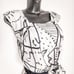 Shantell Martin x SUNO White Graphic 100% Silk Tie Waist Artsy Mini Dress Sz XL