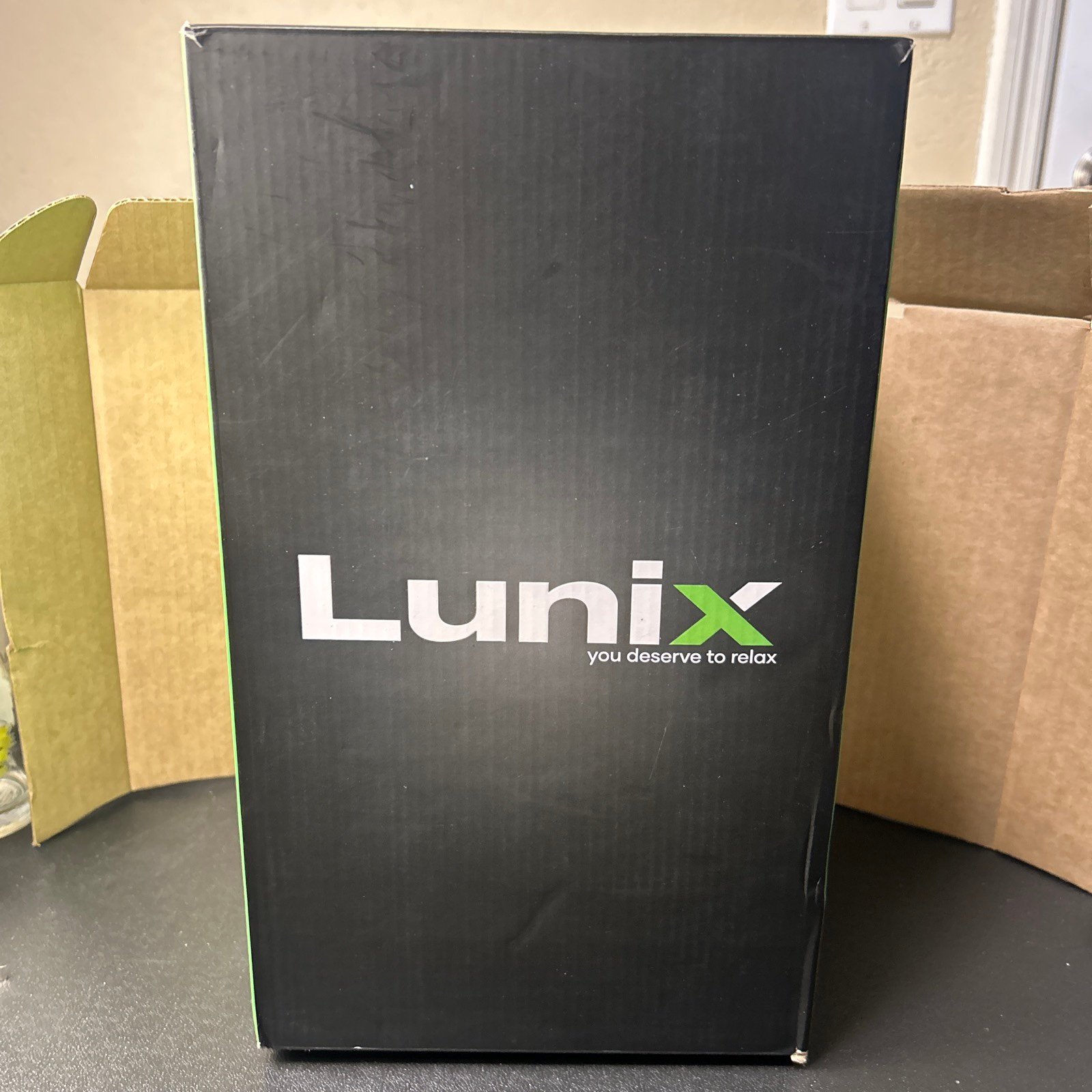 Lunix LX3 Cordless Electric Hand Massager Compression Heat White New-open box