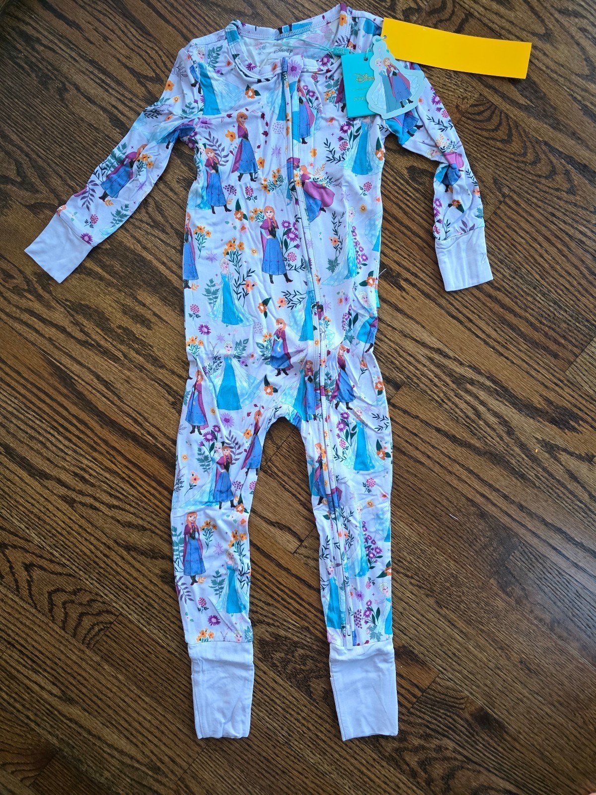 New Posh Peanut Disney 18-24 Frozen Sisters Convertible One Piece Zippy Pajamas