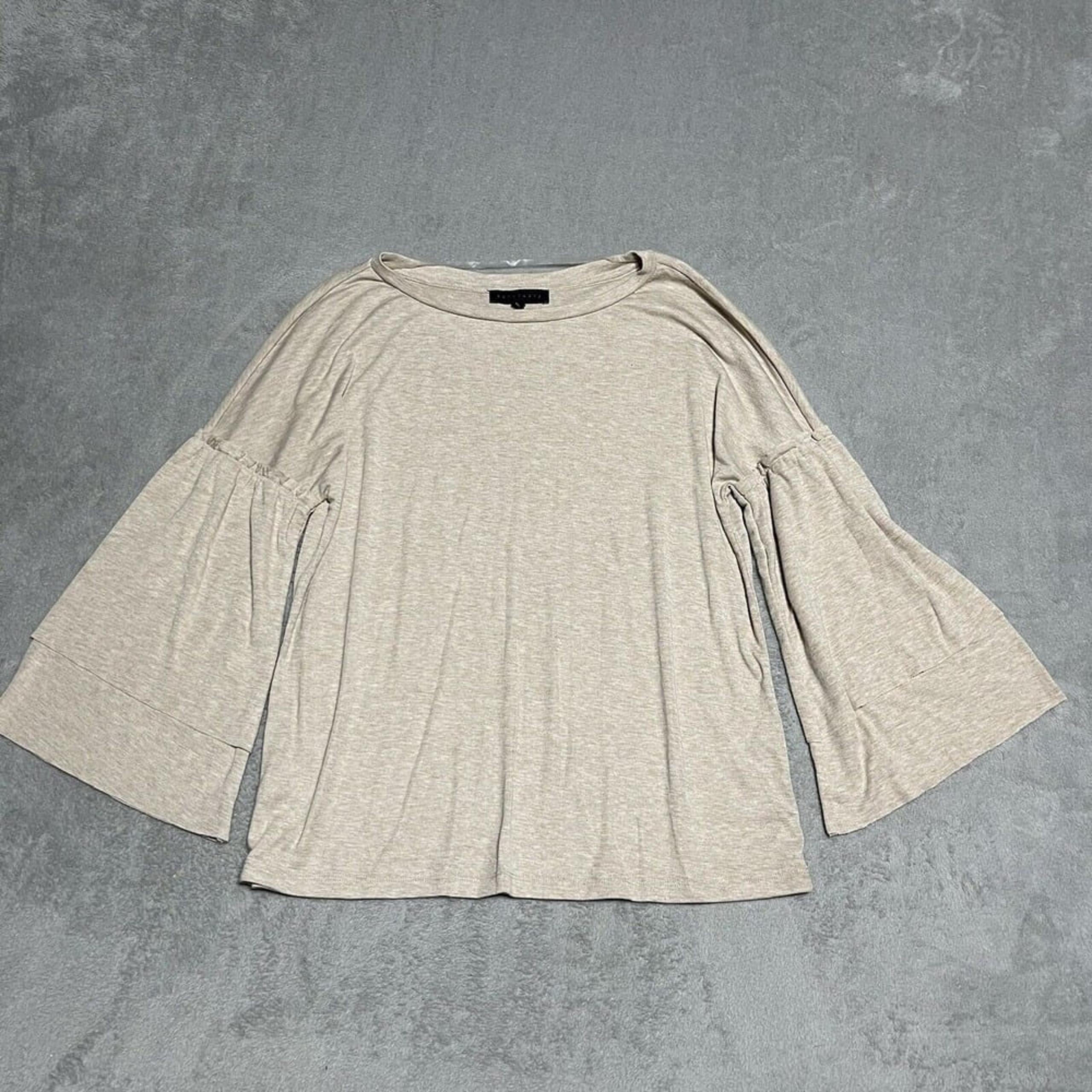 Anthropologie Sanctuary Top Womens Small Beige Bell Sleeve Blouse