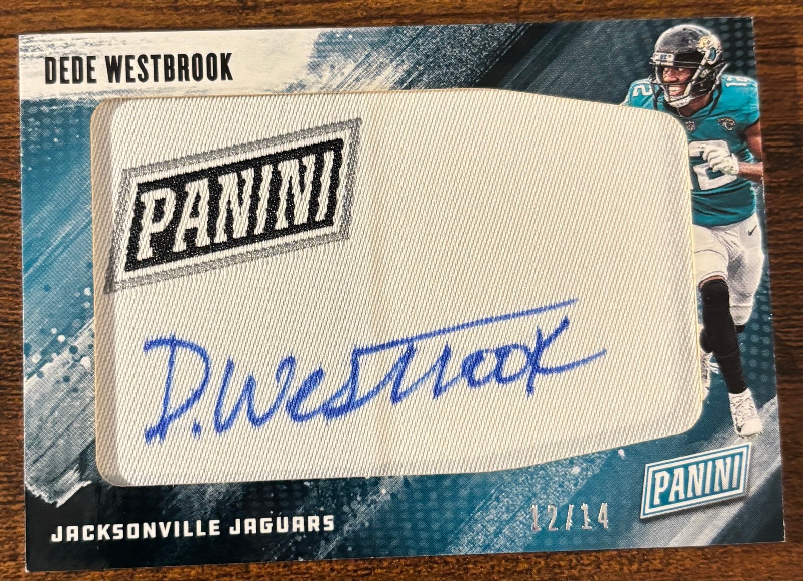 2019 Panini Patch Auto Jacksonville Jaguars DeDe Westbook #12/14-Jersey Number
