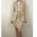 Vintage Escada Beige Tan Wool Skirt Set
