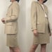 Vintage Escada Beige Tan Wool Skirt Set